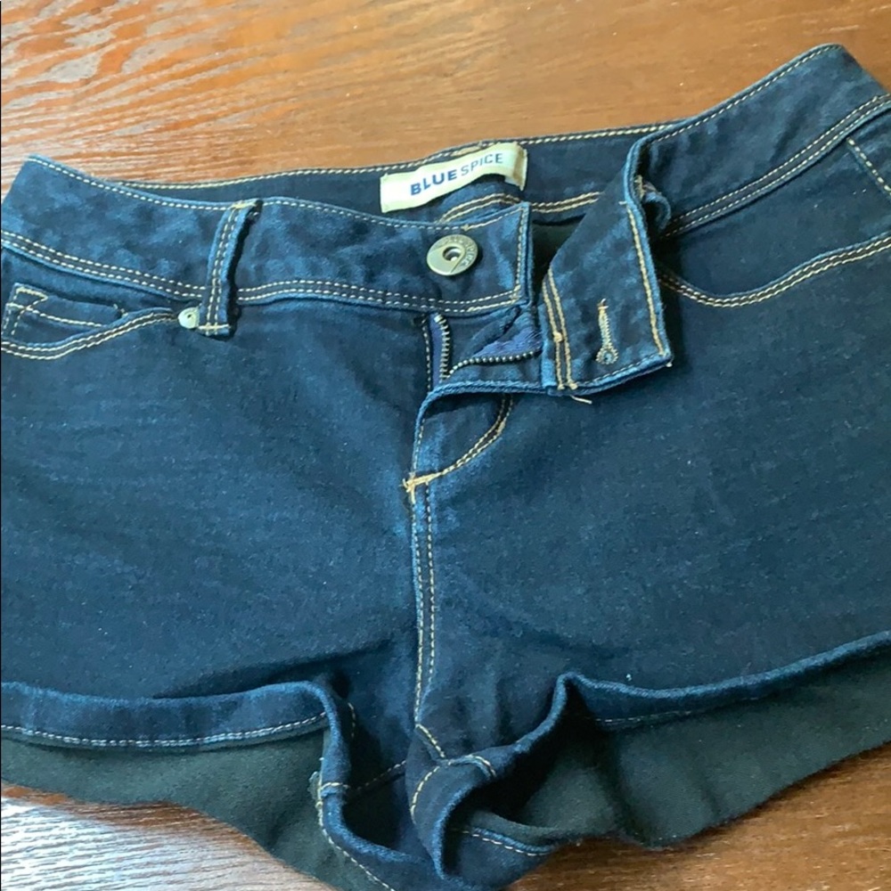 Dark blue jean shorts